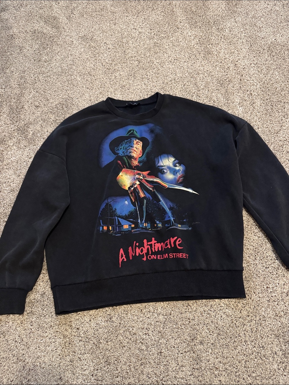 Doll Kills x A Nightmare on Elm Street Men’s Crewneck Sweater - Black size M/L
